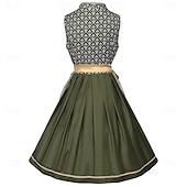 cheap Dirndl-Oktoberfest Dress Maid Bavarian Wiesn Women&#039;s Party Beer Festival Traditional Style Cloth Without Blouse