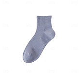 billiga Herrarnas Elitaccessoarer-Herr 1 par Socka Ankel- och sneakersstrumpor Svart Vit Färg Slät Skola Formell Utomhus Tunn Sommar Vår Höst Dagligen Ledigt