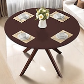 baratos Toalhas de Cozinha &amp; Mesa-capas para casa deluxe capa de mesa de vinil com elástico e forro de flanela grande padrão redondo oblongo oval