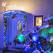 halpa Aurinkoenergiakäyttöinen-1 kpl ulkokäyttöön tarkoitettu aurinkokennovalosarja, vedenpitävä valosarja, 12 m, 39 jalkaa, 100 led-helmeä, sisäpiha, puutarha, nurmikko, huvila, aita, parveke, koristevalo, häät, halloween, joulu, festivaali, tunnelma, valosarja