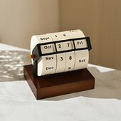 Недорогие Товары для дома-Вращающийся вечный календарь, 12-месячный и недельный настольный календарь обратного отсчета, настольное украшение для спальни, офиса или кафе