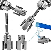 cheap Screwdrivers-Integrated Internal &amp; External Pipe Threading Tool Kit for Electric Drill Thread Cutter, 1/2 and 3/4 Compatible, Applicable to PVC/PPR/PE Pipes (3/4&quot;)