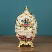 olcso Szobrok-vintage fogpiszkáló tartó, európai stílusú, nyomógombos fogpiszkáló adagoló, dekoratív automata fogpiszkáló doboz otthoni, szállodai, éttermi asztali dekorációhoz