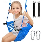 abordables Actividad al Aire Libre-Columpio de árbol para niños, columpio de cuerda, columpio para interiores y exteriores, columpio de árbol para patio, columpio para puerta (verde)