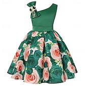 cheap Party Dresses-Kids Girls&#039; Party Dress Graphic Sleeveless Performance Special Occasion Princess Polyester Party Dress Summer Spring kids Multicolor Yellow Light Green