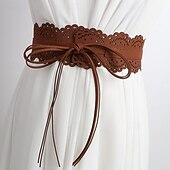 levne pás-Dámské Pás PU Černá Armádní zelená Velbloudí Kávová Do pasu ulice Denní Čistá barva