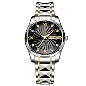 economico Orologi al quarzo-Orologio al quarzo da uomo Junxiang 818p – quadrante luminoso impermeabile, calendario con data e settimana, stile casual da lavoro