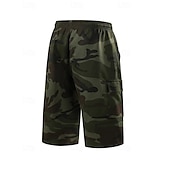 billiga Utomhus-Herr Cargo-shorts Capribyxor Camo Shorts Sommarshorts Snörning Elastisk midja Flera fickor Kamuflasje Komfort Bärbar Vadlängd Utomhus Sport Dagligen Mode Ledigt Kaki Armégrön