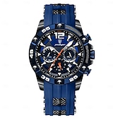 cheap Quartz Watches-912 New Multi functional Fashion Luxury Men&#039;s Waterproof Night Light Watch Silicone Strap Quartz Men&#039;s Watch
