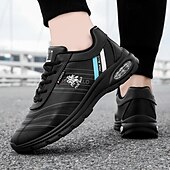 preiswerte Sneaker für Herren-weiße Sport-Sneaker für Herren mit rotem Akzent und leichtem Design – sportlich, stylisch, ideal für Freizeit und Sport