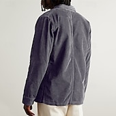 economico Giubbotti e cappotti da uomo-Per uomo Giacca Camicia Giacca di transizione Vacanza Quotidiano Leggero Tasca Primavera Autunno Semplice Classico Bavero Nero Cachi Verde militare Grigio Giacca
