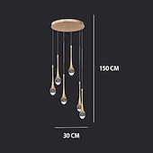 economico Lampadari-Lampada a sospensione a LED dimmerabile con 3/5/6/8/10/12/16/20 luci in cristallo per isola cucina moderna, illuminazione a sospensione regolabile per isola cucina, lampadario a LED nero oro per sala