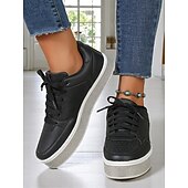 baratos Ténis de mulher-Tênis feminino branco e rosa com plataforma de glitter arco-íris, calçado casual com cadarço para uso diário e encontros