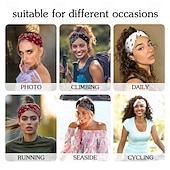 tanie Akcesoria do stylizacji włosów-4 sztuki boho bandany opaski na głowę wiązane opaski do włosów paisley głowa turban sport joga dla kobiet
