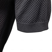 preiswerte Klassisches Poloshirt für Herren-Herren Polo Strick-Polopullover Geschäft Lässig V Ausschnitt Kurzarm Formell Einfarbig Texture Neuheit Sommer Ganzjahres Hellblau Schwarz Weiß Marineblau Armeegrün Dunkelgray Polo