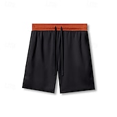 cheap Casual Shorts-Men&#039;s Basketball Shorts Casual Shorts Mesh Shorts Pocket Drawstring Elastic Waist Plain Breathable Quick Dry Short Outdoor Vacation Sport Casual Black Beige