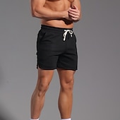 cheap Sweat Shorts-Men&#039;s Athletic Shorts Sweat Shorts Shorts Summer Shorts Pocket Drawstring Elastic Waist Plain Comfort Breathable Short Outdoor Sports Classic Casual Black White Micro-elastic