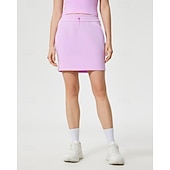 baratos Saias e Skorts Femininos-Aberto dos EUA Mulheres Cor Sólida Saia de tênis Com Cordão Pavio Humido Respirável Tênis Golfe Pickleball Preto Branco Rosa claro Roupas de tênis