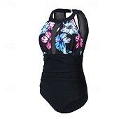 お買い得  1つのピースとタンキニ-女性用 水着 メッシュ スイムウェア フラワー スイムウェア ライトピンク ピンク 高通気性 速乾性 ノースリーブ - 水泳 サーフィン シュノーケリング 夏