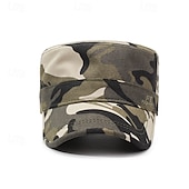 voordelige Herenhoeden-Voor heren Platte pet Zonnehoed Trucker Hoed Zwart Groen Polyesteri Modieus Casual Straat Dagelijks camouflage Verstelbaar Zonbescherming Ademend