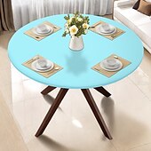 baratos Toalhas de Cozinha &amp; Mesa-capas para casa deluxe capa de mesa de vinil com elástico e forro de flanela grande padrão redondo oblongo oval