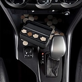 cheap Car Organizers-Car Coin Holder Organizer – Spring-Loaded Coin Storage Box for Penny, Nickel, Dime, Quarter – Compact Dashboard Change Holder for Cars, Trucks, SUVs