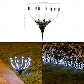 abordables Éclairages pour allées-1pc solaire luciole chemin lumières souterrain lumière extérieure cour chemin cour jardin camping paysage décoratif paysage lumière