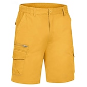 economico Classico-Per uomo Pantaloncini cargo Shorts Pantaloncini Estivi Elastico in vita Multi-tasche Tasca con Patta Semplice Comodità Indossabile Lunghezza al ginocchio All&#039;aperto Sport Quotidiano Moda Casual Nero