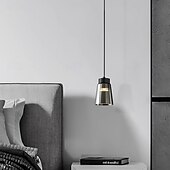 economico Luci a sospensione-Lampadari a sospensione a LED, lampade a sospensione per soffitto, lampade a sospensione in vetro e ottone, paralume, lampadari per sala da pranzo, decorazione di lusso per soggiorno 110-240 V