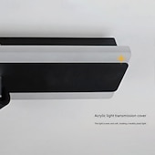 economico Luci da parete-Striscia di lampade da parete a LED con design a luce su e giù, 40/60/80/100/120 cm, moderna lampada da parete a LED per soggiorno, camera da letto, comodino, 10 W, applique da parete per interni in