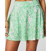 preiswerte Damenröcke &amp; Skorts-Damen Blumenmuster Lässiger Rock Tennisröcke mit Shorts Über dem Knöchel Feuchtigkeitsableitend Atmungsaktiv Tennis Golfspiel Pickleball Blau Orange Grün Tennisbekleidung