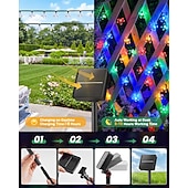 voordelige Zonne-lichtslingers-1 st. buitenzonne kersenbloesem lichtsnoer kampeertent binnenplaats tuin boom hek decoratieve verlichting bruiloft festival binnen en buiten decoratieve lichtsnoer