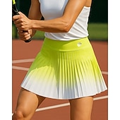 cheap Women's Skirts &amp; Skorts-Women's Graphic Casual Skirt Tennis Skirts Ruched Pocket 2 in 1 Sweat-Wicking Moisture Wicking Breathable Tennis Golf Pickleball Black Yellow Blue Tennis Clothing