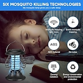 economico Illuminazione vialetto-Lampada repellente per insetti, impermeabile, con luce solare, per esterni, per interni ed esterni, per giardino, patio, luce viola e bianca.