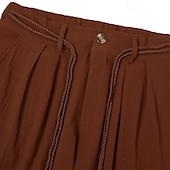 economico retrò-Per uomo Pantaloni di Lino Pantaloni Pantaloni Estivi Pantaloni Larghi Coulisse Elastico in vita Gamba Dritta Semplice Comodità Traspirante Lunghezza intera All&#039;aperto Yoga Palestra Designer Retr