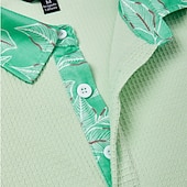 economico Polo Classico da Uomo-Per uomo Testurizzato Maglia da golf Affari Casuale Classico Manica Corta Moda Moderno Tinta unica Hawaii Bottoni Estate Primavera Vestibilità regolare Nero Bianco Verde Cachi Testurizzato