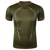 voordelige Casual T-shirts voor heren-Multi-pakketten 3 stuks Voor heren Strakke ronde hals Korte Mouw Groen+Marineblauw+Zwart T-shirt Kleurenblok Sportief Sport Polyester Zomer