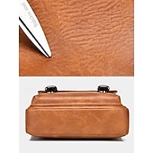 economico Borselli da uomo-Borsa a tracolla da uomo in similpelle – borsa a tracolla vintage con fibbia e tasca con cerniera, elegante e pratica per lavoro, viaggi e uso quotidiano – regalo perfetto per la festa del papà