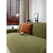 economico Copridivano-Copridivano jacquard da 1 pezzo, resistente all&#039;usura, elastico, in pelle scamosciata, tinta unita, di alta qualità, universale, per tutte le stagioni, spesso, antiscivolo.