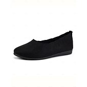 baratos Sapatilhas de mulher-sapatilhas femininas flyknit slip-on - cabedal em malha macia com elasticidade confortável, leve e respirável, ideal para uso casual e passeios de verão