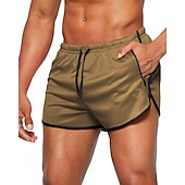 baratos shorts ativos masculinos-Homens calções atléticos Calção Shorts de Corrida Shorts de Academia Esporte Diário Secagem Rápida Alta elasticidade Confortável Bolsos Com Cordão Cintura elástica Tecido Curto Ginástica Casual