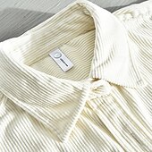 cheap Men&#039;s Shirt Jacket-Men&#039;s Casual Shirt Corduroy Shirt Shirt Jacket Plain Vacation Daily Wear White Dark Gray Apricot Long Sleeve Lapel Spring Autumn / Fall Clothing Apparel Pocket