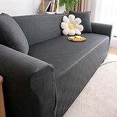 cheap Sofa Cover-Stretch Sofa Cover Slipcover Elastic Sectional Couch Armchair Loveseat 4 or 3 seater L shape Jacquard Grey Water Repellent Plain Solid Soft Durable Washable