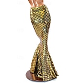 economico Costumi da donna-Regina Sirena Gonna Gonna a sirena Coda da sirena Sexy Drag &amp; Glam Vernice in lattice lucido Metallico Per donna Adulti Festival Musicale Parata dell&#039;Orgoglio Mese dell&#039;orgoglio Halloween Carnevale