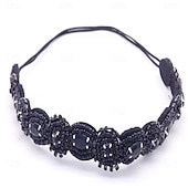 economico Accessori per acconciature-Fasce elastiche con perline e cristalli, per donne e ragazze