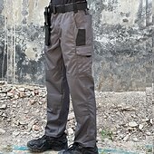 preiswerte Cargohosen-Herren Cargo-Hosen Hose Knöpfe Mehrere Taschen Einfach tragbar Outdoor Täglich Campen und Wandern Mode Klassisch Schwarz Grün