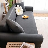 cheap Sofa Cover-Stretch Sofa Cover Slipcover Elastic Sectional Couch Armchair Loveseat 4 or 3 seater L shape Jacquard Grey Water Repellent Plain Solid Soft Durable Washable