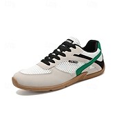 Χαμηλού Κόστους Ανδρικά Sneakers-Ανδρικά λευκά και κόκκινα αθλητικά αθλητικά παπούτσια με μαύρο σχέδιο και κορδόνια - αθλητικά, άνετα, ιδανικά για τρέξιμο, γυμναστήριο και casual ρούχα