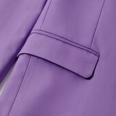 abordables Costumes de mariage-costumes de mariage pour hommes violet mode d&#039;été formel couleur unie coupe standard 3 pièces simple boutonnage deux boutons