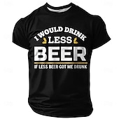 お買い得  メンズおもしろTシャツ-男性用おもしろ飲酒Tシャツ &#039;少しでも酔わないためにビールを飲む量を減らすだろう&#039;ビール好きのためのショートスリーブグラフィックTシャツ